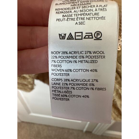 Anthropologie Maeve Layered Sparkle Wool Blend Sweater Mini Dress Size Medium - Picture 9 of 11